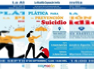 Invitan a la Plática para la Prevención del Suicidio en Coyoacán
