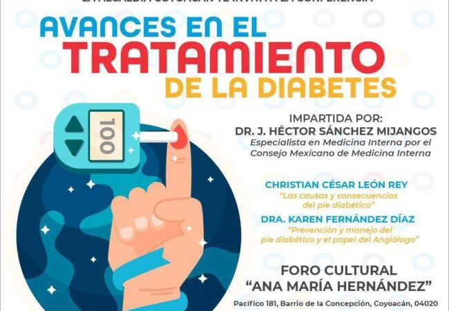 Invitan a la conferencia ‘Avances en el tratamiento de la diabetes’ en Coyoacán