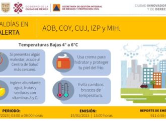 Activan Alerta Amarilla por bajas temperaturas en 5 Alcaldías