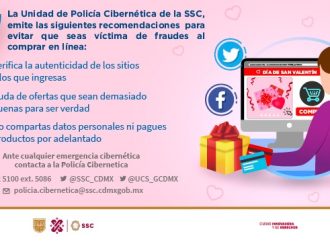 Alerta Policía Cibernética fraudes por Día de San Valentín