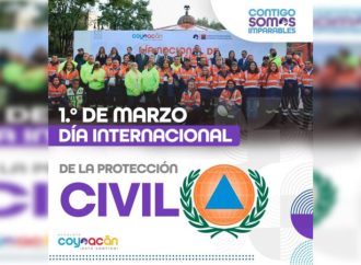 Conmemoran el Día Internacional de Protección Civil en Coyoacán
