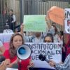 Migrantes y colectivos protestan   en CDMX