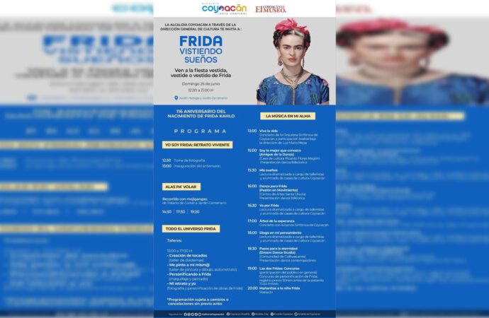 Invita Alcaldía Coyoacán a rendir homenaje a  Frida Kahlo