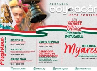 Invita Alcaldía Coyoacán a celebración del mes patrio
