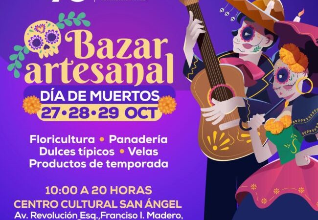 Invita Alcaldía ÁO al Bazar Artesanal de Día de Muertos