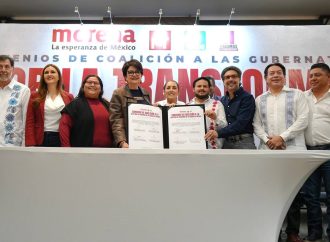 Firman Morena, PVEM y PT coalición para CDMX 2024