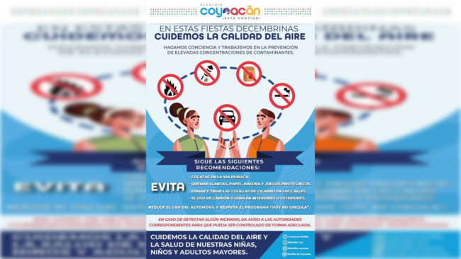 Exhorta Coyoacán a cuidar la calidad del aire
