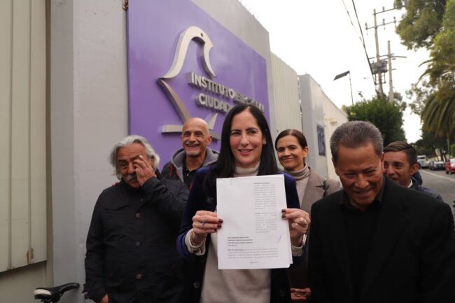 Demandan Lía Limón y habitantes de Álvaro Obregón a precandidatos de Morena ante el Instituto Electoral de la CDMX